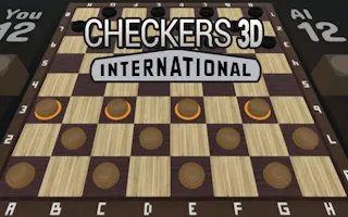 Play Checkers 3D International online - Glouplay